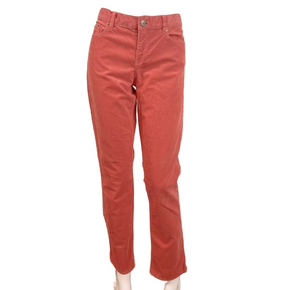 J. Crew Women’s Corduroy Pants Red City Fit Straight Leg 30 Short Petite